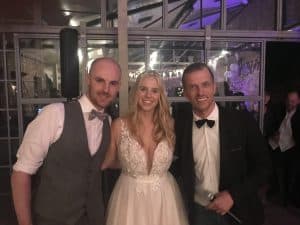 Dj Markus Weber von Klangwahl Waltop NRW mit Brautpaar Hochzeit