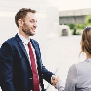 Handshake Greeting Corporate Business People Concept